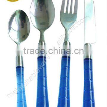 Stainless steel inox flatware with plastic handle