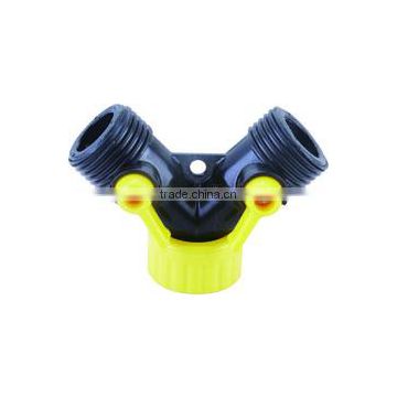 ABS plastic 2-way hose shut-off valve garden hose connector