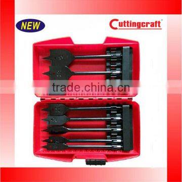 8 Pcs Flat Wood Core Drill Bit Set