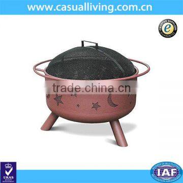 Wood Firebowl Patio Backyard Heater Steel