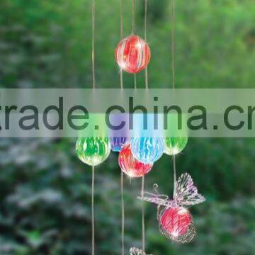 Solar Glass Butterfly Dangler