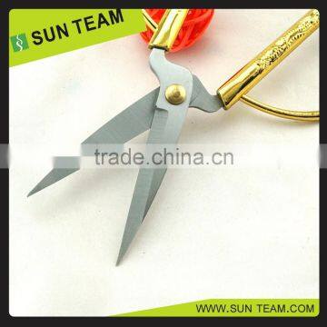 ST005 6"" Heavy-duty Tailor Gold Plated Ribbon Cutting Scissors photo-5