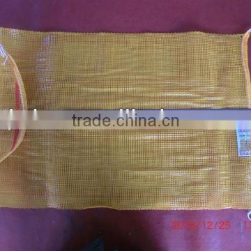 Knitted pp mesh bag for packing fruits, pp leno fruit mesh bag