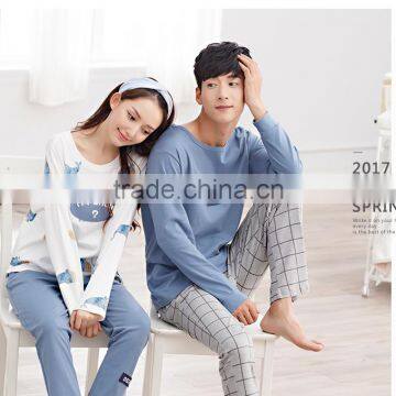 Cartoon lovers pajamas suit/wholesale Cotton leisurewear pajamas in spring and autumn