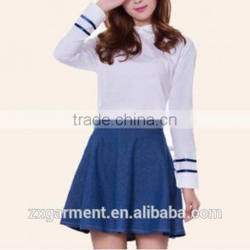 2017 OEM Girl School Uniform Fashion Shirt and Dress