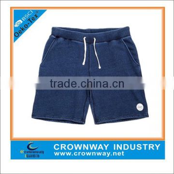 OEM high quality comfortable blank blue sweatshorts