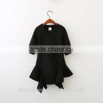 Red Black Girls Dress Autumn Winter Thick Velvet Cotton Children Clothing Long-Sleeved Kids Ruffles Dresses for Girls photo-5