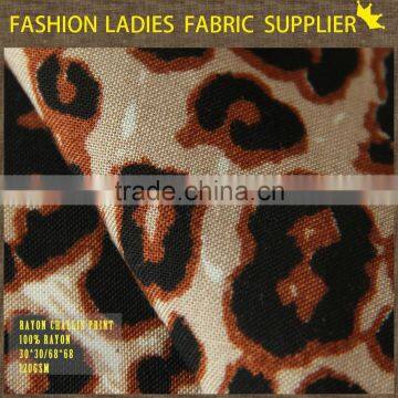 Animal Print Shaoxing Zhejiang 100% Rayon Leopard Fabric t Shirts 100% Rayon Leopard Fabric photo-4