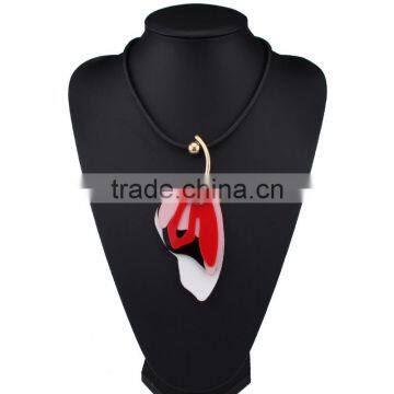 2016 Big Brand Women Costume Necklace Arcylic Pendant Jewelry photo-2