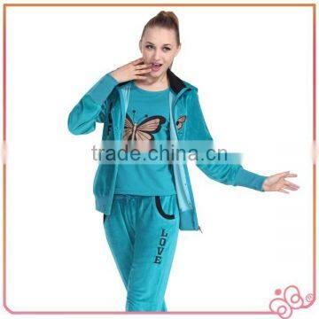 Latest design cheap wholesale 3pcs velour tracksuits wholesale