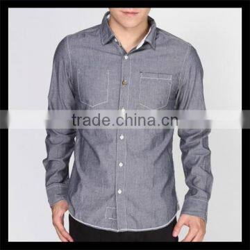 Directly Supplier Custom Design Fashion Two Pockets t Shirt Plain photo-1