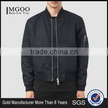 MGOO 2017 New Style Nylon Bomber Jacket For Men Long Sleeves Winter Jackets Custom Logos Fashion Tops