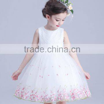 Hot Sale White Gown Tulle Yarn Flower Girl Kids Dresses photo-5