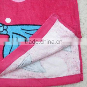 Hotsale Velour Printing Cotton Poncho Towel for Kids,custom Terry Cloth Poncho Hooded Beach Towel for Promotion photo-3
