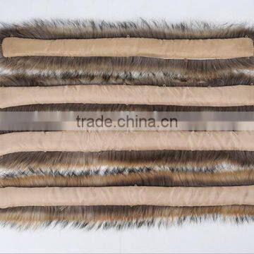 BBG-H-9 Natural Color Real Raccoon Fur Trim for Hood photo-5