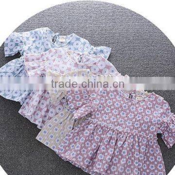 S80042B Wholesale 2017 China Supplier New High-end Girls Bowknot 100% Cotton T-shirt photo-5