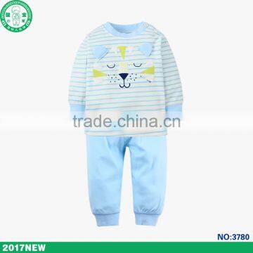 Cute Printing Soft and Breathable Children Apparel 2 Pieces Baby Clothing Set photo-4