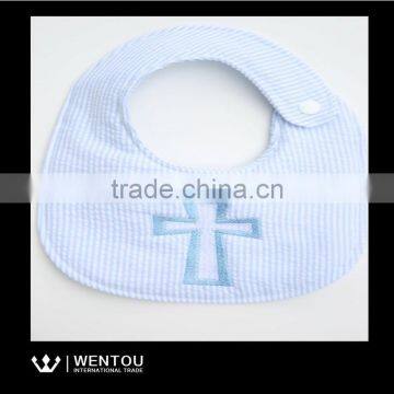 New Arrival Embroidered Seersucker Disposable Baby Bib photo-5