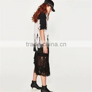 2017 Summer Round Neck and Short Sleeves Oversized Tie Dye Shirts photo-4