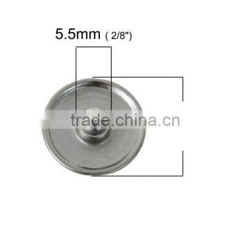 18mm Resin Fit Snap Button Bracelets Round Silver Tone At Random Rabbit Pattern , Knob Size: 5.5mm photo-2