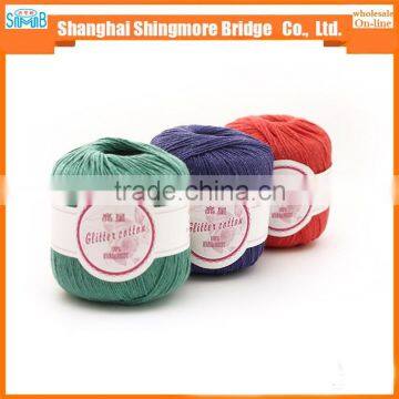 China Knitting Yarn Supplier Hot Sales High Standard Yarn Cotton Polyester Lurex With 50gram Balls photo-5