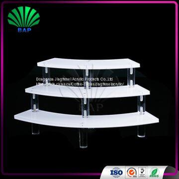 Hot Selling Acrylic White And Clear Bracelet Display Stand Multi-layer Plexiglass Jewelry Holder photo-3