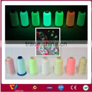 150D/2 High Quality Glow in the Dark Luminous Sewing Yarn Embroidery Thread for Embroidering Label photo-4