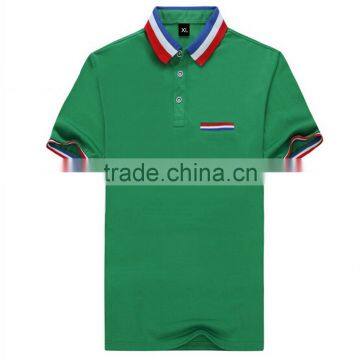 Hight Quality Cotton Stripe Collar Polo T-Shirt