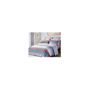 Neutral Stripe Tencel Lyocell Bedding Linens Reactive Printing Dye For Summer