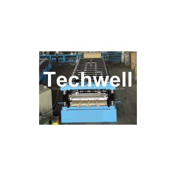 0.3 - 0.8 mm Thick Roof Sheet Cold Roll Forming Machine with PLC Computer Control