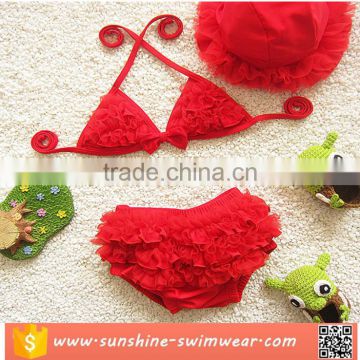 Sweet Ruffle Lace Bathing Suits for Kids Sexy Girls Bikini