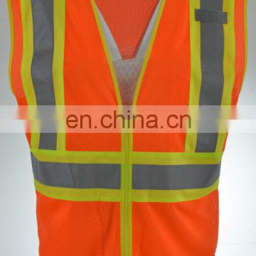 Workwear Silver TC Reflectice Tape Mesh Safety Vest