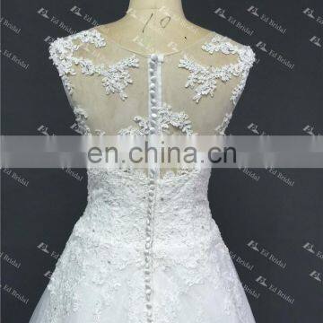 LN10 2016 Lastest Designs China Supplier Reliable Manufacture See Through Back Real Sample Picture Wedding Gown photo-5