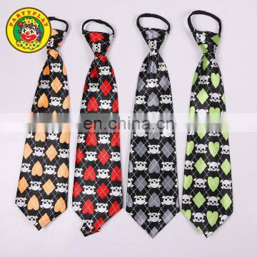 halloween costume skeleton custom print silk zip ties
