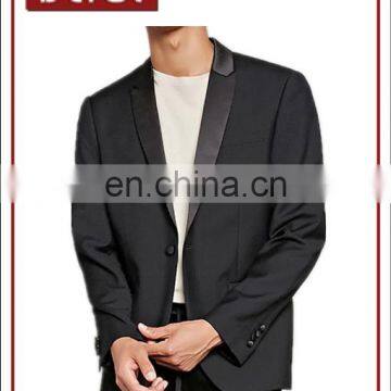 Top-Quality Classical Mens Satin Lapel Blazer