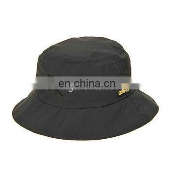 Black short brim bucket hat