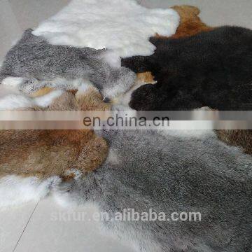 Factory wholesale raw or dyed color thick and soft rabbit fur pelts