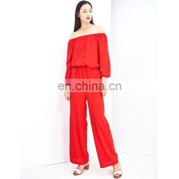 2015 New Comes Hot Sale Trendy off Shoulder Long Sleeve Woomen Jumpsuit photo-4