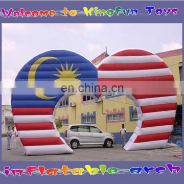 Heart shaped inflatable arch door/arches