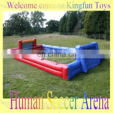 Commercial inflatable human soccer arena