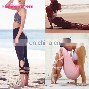 Custom Private Label Women Hip Lifter Running Sport Yoga Bandage Fitness Pants