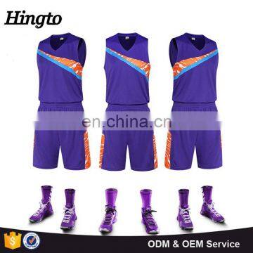 Fluorescent color china basketball jersey top style