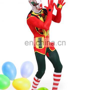 Harley Quinn Halloween Lycra Joker Jester Clown Zentai Full Suit Costume Fetish photo-4