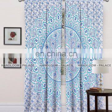 Indian Cotton Mandala Beautiful Home Decor Window Curtain Set New Fashion Design