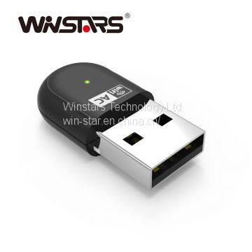 AC600 USB 2.0 Двойнобандовый мини беспроводной адаптер Wi-Fi. Сертифицирован по стандартам CE и FCC.
