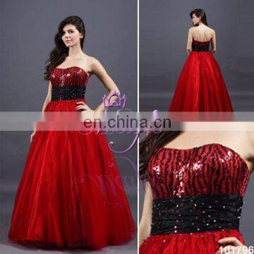 2012 new arrival free shipping beaded sleeveless long dress for prom