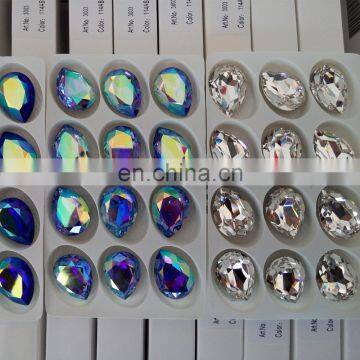 Crystal Glass Jewelry Stones AB Drop Shape For Jewelry Making photo-2