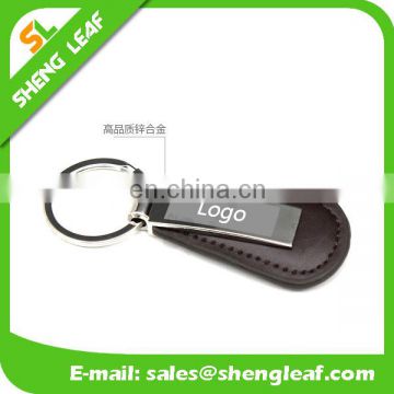 Classic promotion gifts design leather keychain with best price