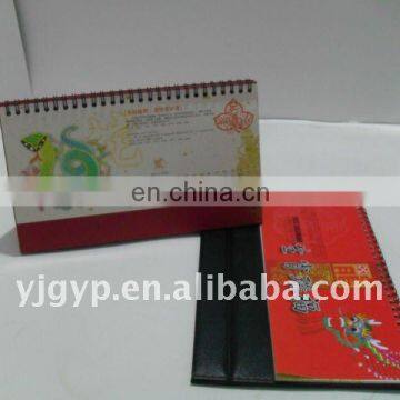 2014 Eco-friendly New Design Promotional spiral-bound desktop calendar