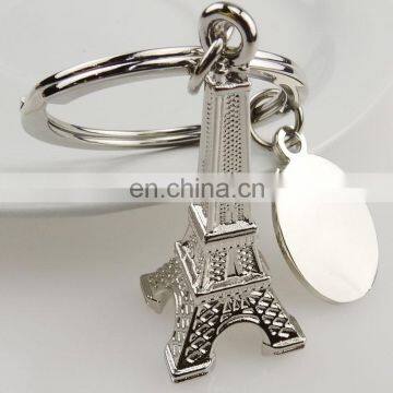 Top sale high quality nice heart and tower keychain